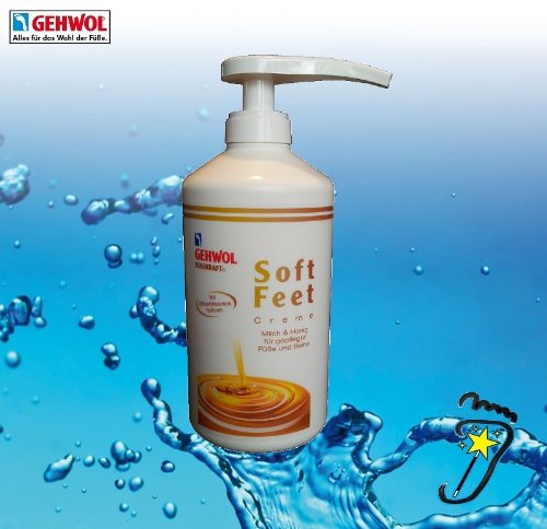 GEHWOL Fusskraft Soft Feet, Fußcreme mit Hyaluron, Urea, 500 ml mit Spender