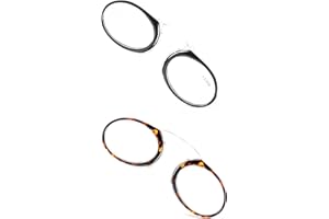 KoKoBin Lentilles de lecture unisexes Aide visuelle compacte Mini Nose Clip Lunettes de lecture sans branches Antidérapantes Aide à la lecture - Toujours à portée de main