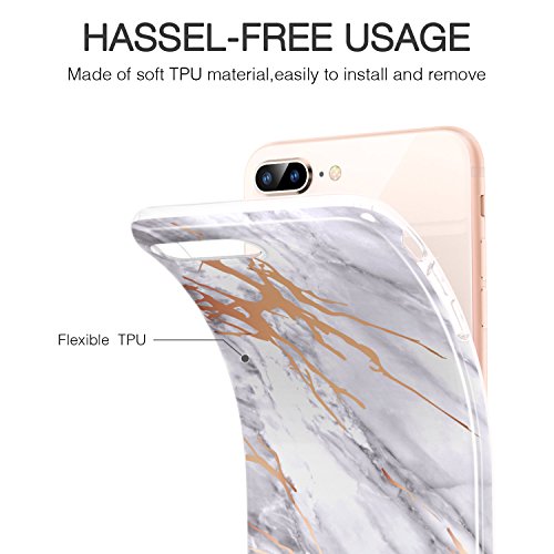 Funda iPhone 7 Plus  8 Plus M  rmol  ESR Funda M  rmol Suave TPU Gel  Ultra Fina   Protecci  n a Bordes y C  mara   Compatible con Carga Inal  mbrica  Enjaca Perfecta para Apple iPhone 7 Plus  iPhone 8 Plus 5 5  2017- Gris