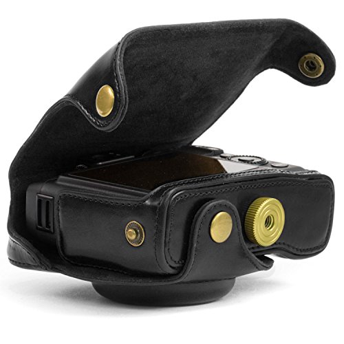 MegaGear Etui souple en cuir pour  Housse pour Nikon COOLPIX P7700   P7800  Noir 
