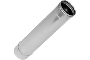 Prostko LTD Stainless Steel Stove Pipe - Chimney Flue Liner - Rigid Multi Fuel - Size: 4'', 5”, 6'', 7'', 8''. (100mm / 4'' (L -1000mm / 1m)), Silver