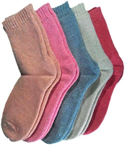 Possec Women's Pure Wool Cashmere Socks Pack of 5