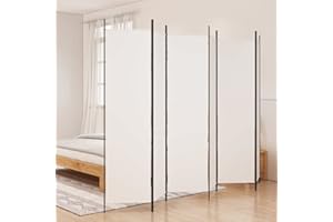 HOMIUSE 300x200 cm Raumteiler Paravent Trennwand Balkon Sichtschutz Paravent Raumteiler Innen Sichtschutz Garten Balkonschutz Seitenmarkise Ausziehbar Stellwand Weiß