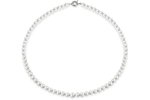 inSCINTILLE Collana Perle Girocollo Donna con Chiusura Argentata, Collana di Perle in Vari Colori e Dimensioni