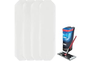 YOFDAL 4 PCS Recambio Fregona Mopa Plana Kit, Microfibra, Reutilizable, Fácil de Instalar, Elimina Manchas Fácilmente, Apto para Todo Tipo de Suelos Duros für Vileda H2PrO