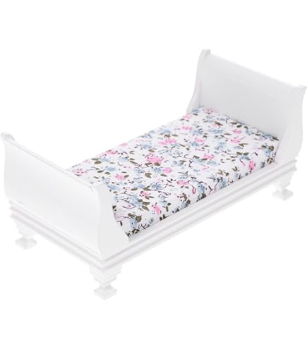 TOYANDONA Puppenbett Einzelbett Für 30cm Puppen - DIY Montage Vintage Design