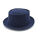Produktbild Sunny&Baby Sommer Frauen Männer Raffia Stroh Strand Sonnenhut für Damen/Herren Boater Fedora Hüte Flache Pork Pie Tassel Bowler Cap Mode (Farbe : Blau, Größe : 56-58cm)