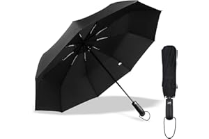 Gifmore Windproof Travel Umbrella, Compact Folding Umbrellas, Classic Auto Open Close Lightweight Umbrella - Men and Women