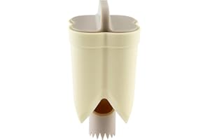 Bojueshaw Bell Pepper Cutter,Pepper Corer,Chili Corer Remover,2 in 1 Portable Pepper Core Cutting Device for Kitchen Home Family Camping(Beige)