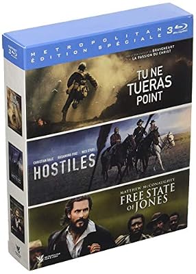 Mel Gibson Coffret aventure 3 films : tu ne tueras point ; hostiles ; free states of jones [Blu-ray]
