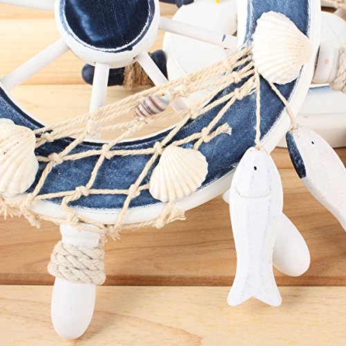 UniqueBella Wanddeko Anhänge Schiff Lenker Lenkrad greenock Steuerräder Weiß 23 CM - 5