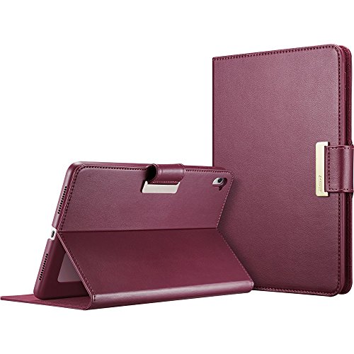 iPad Pro 9.7 Hülle, ESR® Intelligent Bildserie Unternehmen Stil PU Ledertasche mit Haspe mit Auto aufwachen / Schlaf Funktion Schutzhülle für iPad Pro 9.7 Zoll (Rosen Rot) - 2