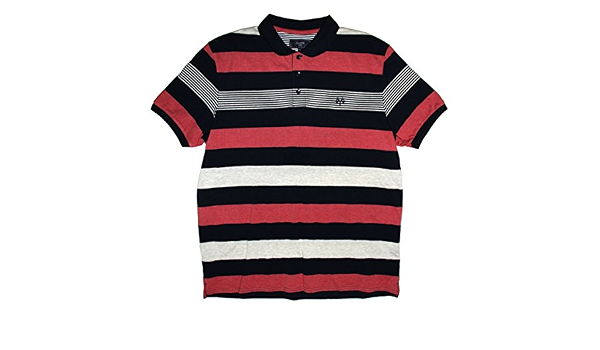 Atlantic Bay Mens Pink/Navy Polo Shirt 