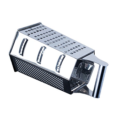 6-IN-1 REIBE UNIVERSAL GEMÜSEHOBEL KÄSEREIBE INNOV4TO: Profi-Reibe, praktisch, innovativ, ultra-scharf, 6 verschiedene Reibflächen, edel, spülmaschinenfest, aus rostfreiem Edelstahl, für alle Zwecke gerüstet • Schäler, Sechskantreibe, Turmreibe, Gemüsereibe, Raspel - 5