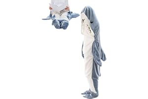 GENEVIEVE Hai Decke Erwachsene Zum Anziehen Hai Decke Schlafsack Hai Decke Kostü Hai Decke Anzug Super Weich, Gemütlich, Flanell, Geschenk Für Teenager, Erwachsene, Hai-Liebhaber