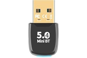 ZIQUIGOA Latest Bluetooth 5.4 USB Adapter for PC Laptop, 20M Range Wireless Transmitter Dongle for Computer Desktop Windows 11 10 8.1 7, Plug n Play, Pair w/Headset Headphones Speaker Keyboard Mouse