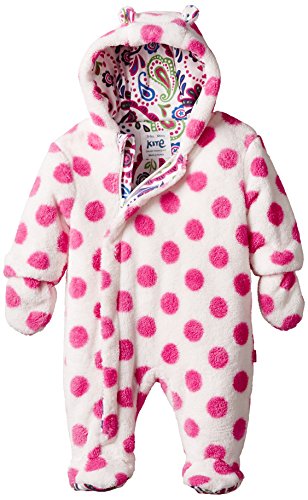 Kite Kids Baby-Girls Spotty Fleece Polka Dot Snowsuit, Off-White (Cream), 18-24 Months