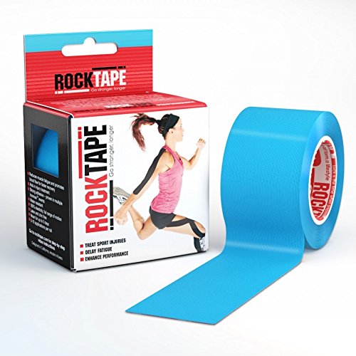 Rocktape Kinesiology Cinta Eléctrica Azul 5cm x 5m Roll - Soporte Muscular, Cinta Deportiva, Adhesivo Alivio del Dolor