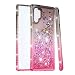 Produktbild iAdvantec Handyhülle für Samsung Galaxy Note 10+ / Note 10 Pro Hülle, Gemalt Sequins Sparkle Flüssig Liquid Crystal Shiny Fließen Case, Quicksand Clear Bling Stars Schutzhülle - Grauer Pulvergradient