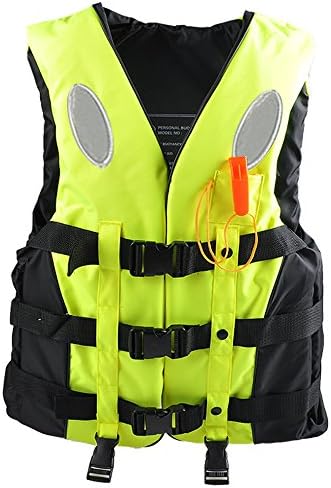 Children and Adult Life Jacket Watersports Aid Buoyancy Swim Vest Surfing Swimming Training (Yellow, L)