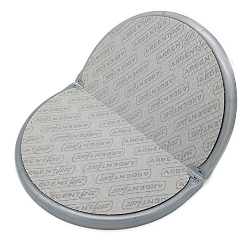 Argent Fit di fit feet tappetino spogliatoio fuori doccia in FIBRA DI ARGENTO ANTIBATTERICO (Grigio)