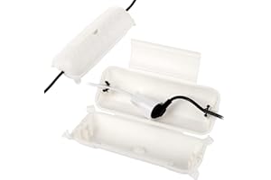 RESTMO 2 Pezzi Scatola di Protezione Stagna IP44 (29x11x7,5 cm) – Scatola per Cavi, Impermeabile e con Scarico di Trazione, Ideale per Spine Esterne, Colore Bianco