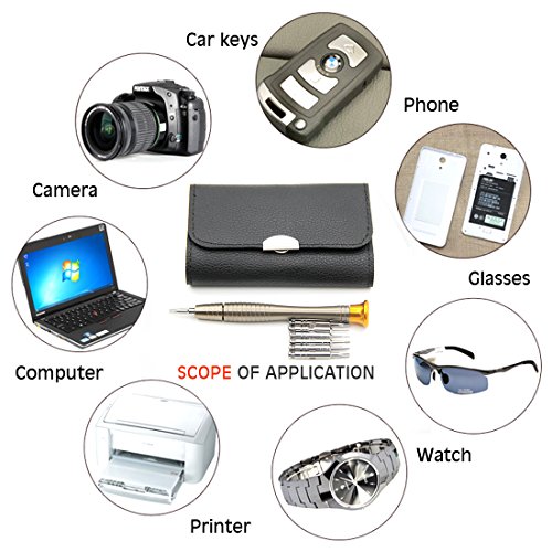 Migimi Gehärtet Mini Schraubendreher Set 25-teilig Präzisions Magnetisierbar Wechseleinsätze mit 2 Plektron Reparatur Set für Apple Handy PC Laptop Kamera, Brillen, Uhren Smartphone iPhone 6 6s plus - 6