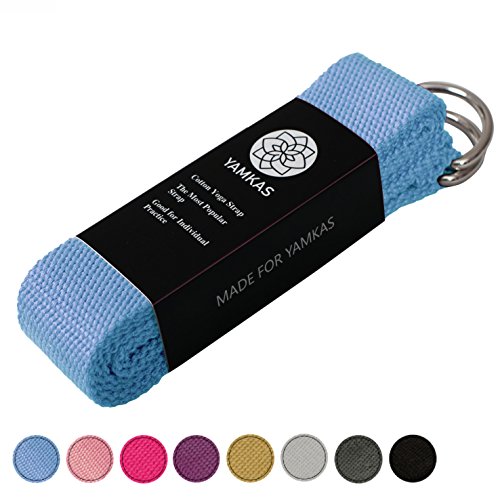 Yoga gurt 100% Baumwolle mit stabilem Metall-Ring-Verschluss – yoga strap in verschiedenen Farben erhältlich - yogagurt – yoga stretch straps band belt für yoga pilates fitness sports #1 yogagürt