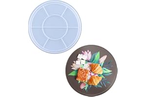 TikooTik Stampo in Resina per Vassoio di Frutta Siliconica Stampo in Silicone Vassoio per la Fusione Epossidica Resina Sottobicchiere Rotondi Stampi per Vassoi Portagioielli (Fruit tray mold)