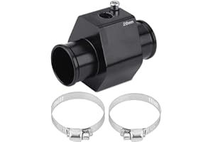 JIULAN Yctze Adaptateur de capteur de température, adaptateur de jauge de capteur de tuyau de tuyau de joint de température de température de l'eau de voiture en alliage d'aluminium(28MM)
