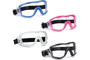 MOVNUOCA Schutzbrille Kinder für Nerf Spielen Stoßfest Gläser Beschlagfrei Verstellbarer Riemen Passform für 5-12 Jahre