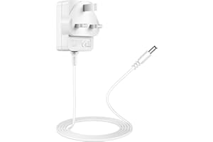 Lonnky 12V 1A power supply with 3 Meters Cable, Compatible for LED Strips, home security camera, Wall Lights, Routers, 5.5 mm x 2.1 mm DC Power Adapter, White