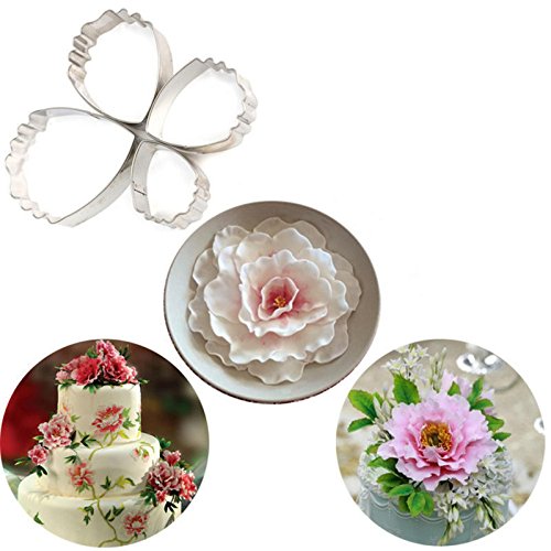 Preisvergleich Produktbild Youpin Kuchen verziert Fondant Sugarschneider Werkzeuge 4 Stück / Set Pfingstrose Form