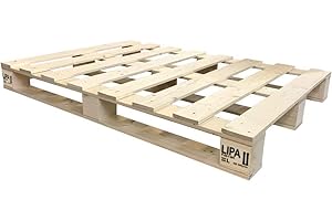 ‎LIPA LIPA Palettenbett Bett 90x200 cm Holz Massivholzbett 90cm Palettenmöbel Holzbett Jugendbett (90 x 200)