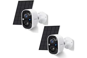 G-Homa Cámara de vigilancia para Exteriores con Panel Solar, cámara inalámbrica WiFi para Exteriores, cámara Solar WiFi Exterior, Detector de Movimiento PIR, Larga Espera en la Nube/Almacenamiento SD