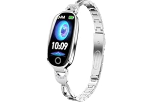 OWAIZU Fashion Smart Watch for Women, Fitness Tracker with SpO2 Heart Rate Sleep Monitor, IP67 Waterproof Smartwatch with 50+ Sports, Weather, Notification, Step Counter Band for iOS Android, Silver
