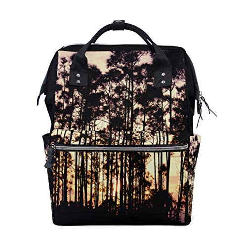 Preisvergleich Produktbild Herbst Oktober wilden Sonnenuntergang Landschaft große Kapazität Wickeltaschen Mama Rucksack Multi Funktionen Windel Pflege Tasche Tote Handtasche für Kinder Babypflege Reisen täglich Frauen