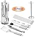 Produktbild ACTOPP Grillbesteck Set 13 Teile BBQ Grillzubehör Set mit Halter Tragetasche Edelstahl Grillset Zange Gabel Spatel Grillpinsel Maishalter Spieße für Camping Barbecue Grillwerkzeug Zubehör Kit