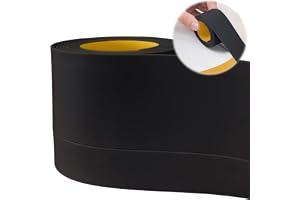 IVEOPPE Mjuk Golvlist Självhäftande - 50 x 20 mm 10 m Flexibel Böjlist av PVC för Kök och Badrum