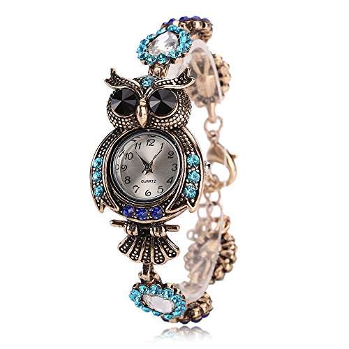 Weinlese-Quarz-Uhren-Luxuxmarken-Eulen-Art- und Weisefrauen-Armband-Uhr Weinlese-Quarz-Uhren-Luxuxmarken-Eulen-Art- und Weisefrauen-Armband-Uhr