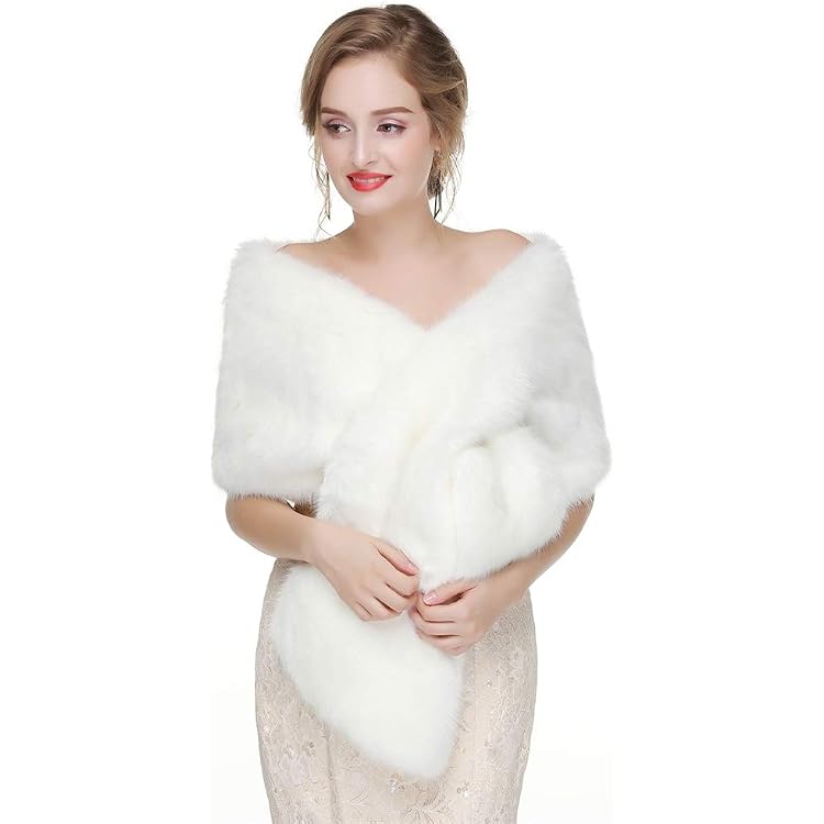 Cape D'épaule Mini En Fausse Fourrure Noir - Collier écharpe Moelleux Pour Fête, Neuf Avec étiquettes