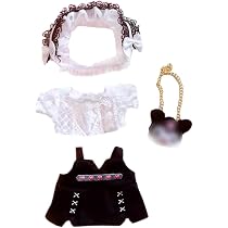niannyyhouse Couvre-chef, accessoires à capuche, sweat-shirts, costume de poupée en peluche de 10 cm à 15 cm, 20 cm (noir, 10 cm ~ 15 cm