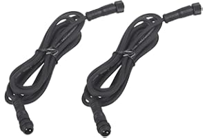 SanGlory 2 piezas Cable de Extensión de Luz de Jardín, IP68 Impermeable LED Cable de Conexión, Cable de Luz Exterior LED Luces de Jardín - 2metro/pieza