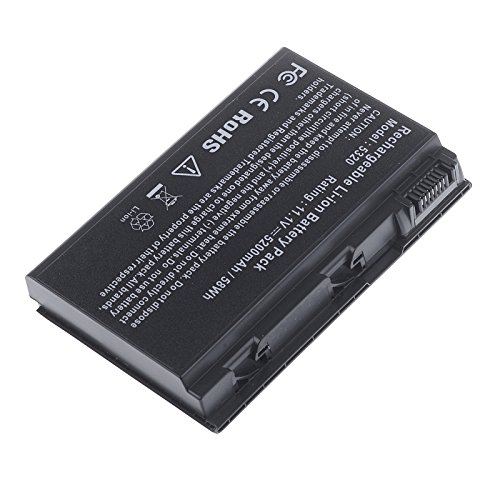 Vinteky® Li-ion 11,10 Volt 5200mAh Ersatz Batterie für Acer Extensa 5000, 5120, 5210, 5220, 5420, 5430, 5610, 5620, 5620G, 5630, 5630Z, 5630EZ 7120, 7220, 7420, 7620 Acer TravelMate 5220, 5230, 5310, 5320, 5520, 5530, 5530G, 5710, 5720 7220, 7320, 7520 Teilnummer: BT.00603.029, BT.00604.015, BT.00605.014, BT.00607.008, CONIS71, GRAPE32, LIP6232ACPC, TM-2007, TM00741