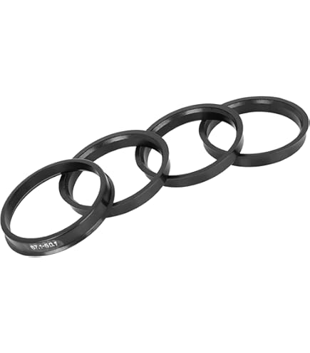 8 Anelli Di Centraggio 66.6 Su 57.1, Anelli Di Centraggio Per Mozzo Ruota 66.6 Su 57.1 Per Universali 66,6 – 57.1, In Plastica, Colore Nero, Compatibili Con Mercedes Benz Audi VW - Foto 10