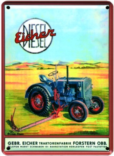 Preisvergleich Produktbild Schild Alu Artdeco Eicher Diesel 110x80mm