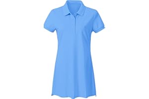 AjezMax Femme Polo Robe Manches Courtes Coton Sport Tennis Golf Dress