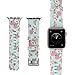 Produktbild Altsommer Multi Muster Uhrenarmband für Apple Smart Watch Serie 1/2/3 38mm Blumen Muster Bunter Silikon Uhrenarmband Sportarmband Armband für Damen Herren (B)