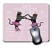 Produktbild Mauspad 2019, personalisierbar, rechteckig, Rutschfest, Gummi, Motiv: Ballett, Schwarze Katzen, 24,1 x 20,1 cm
