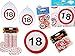 Produktbild 45-tlg. Partyset 18. Geburtstag Dekoset Dekobox - Verkehrschild - Tischdeko, Luftballons
